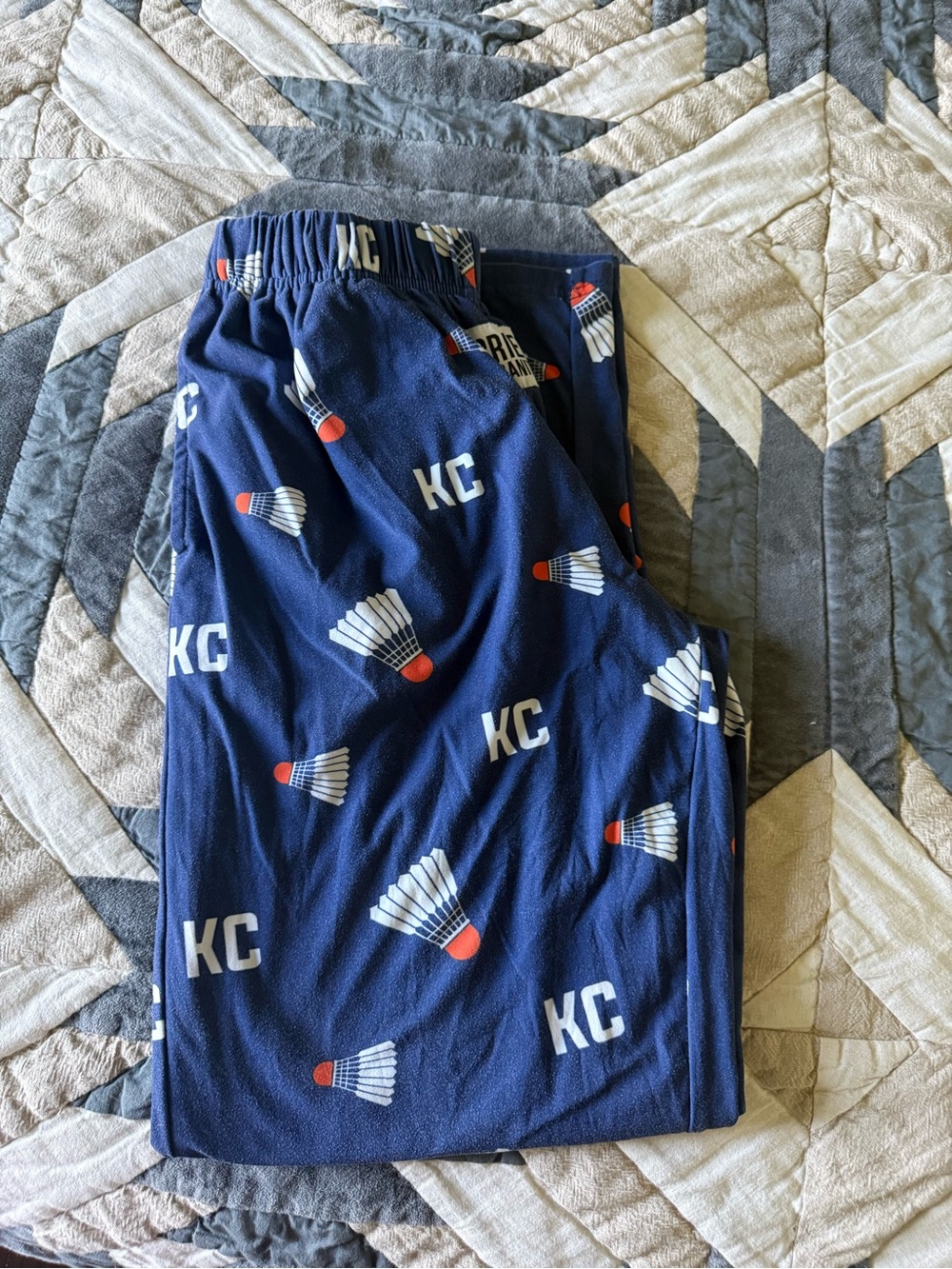 Men's Navy Blue Shuttlecock Pajama Pants